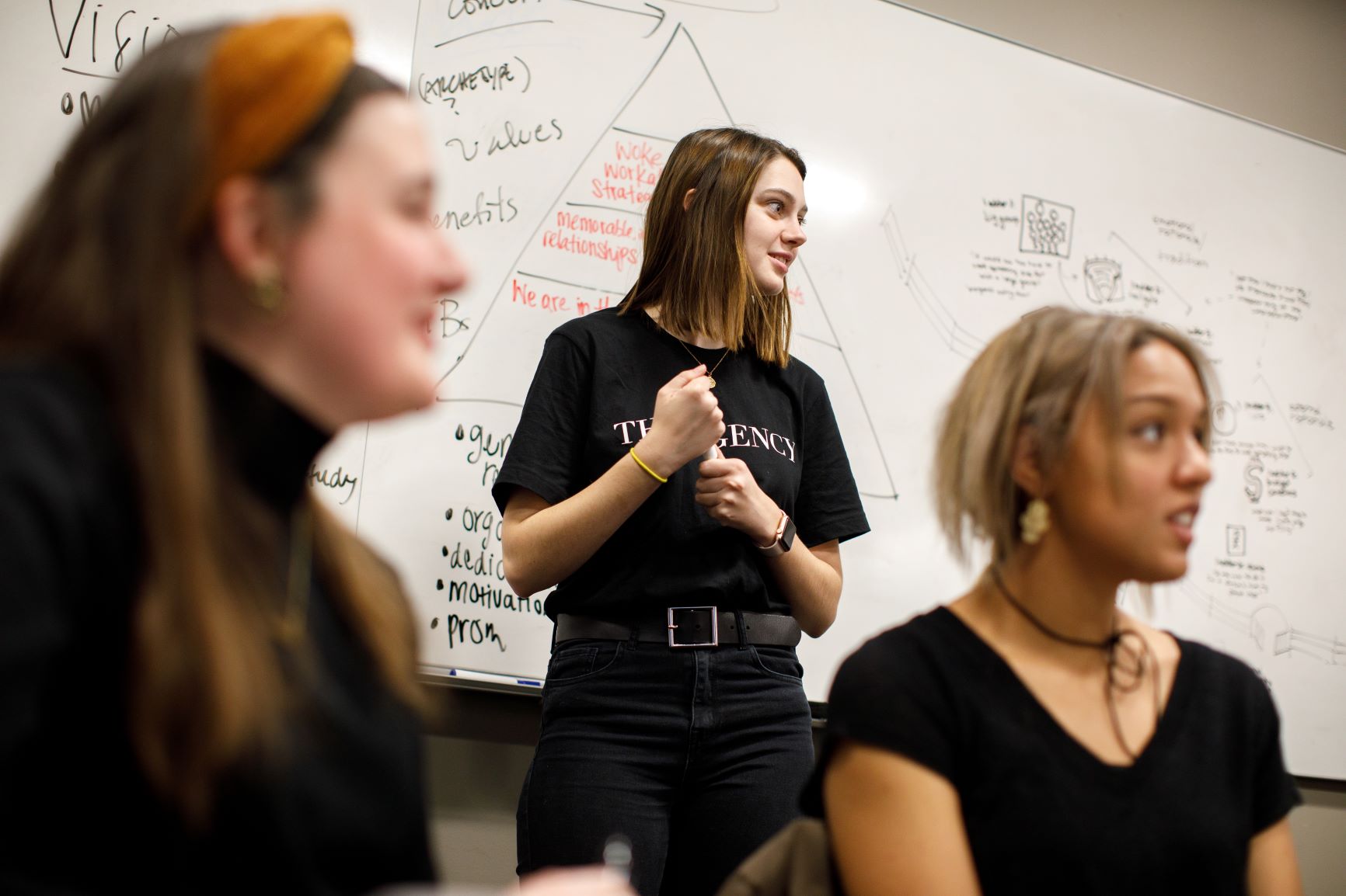 Agency students working on a campaign