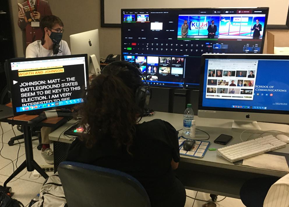 Control room of Media Crossroads